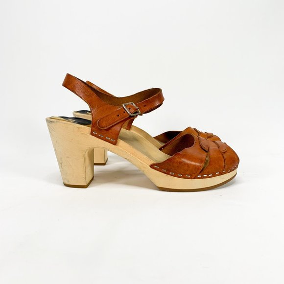 Swedish Hasbeens Shoes - SWEDISH HASBEENS Women's Peep Toe High Platform